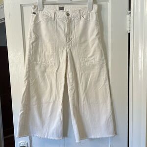 Citizens of humanity white wide leg crop Jean